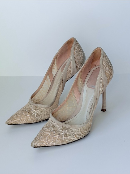 Dior Shoes - Christian Dior Lace Suede Lingerie Pumps